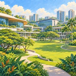 National University of Singapore stamp
