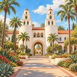 San Diego State University stamp