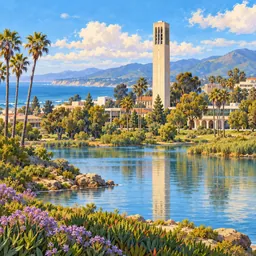 University of California, Santa Barbara stamp