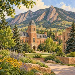 University of Colorado Boulder stamp