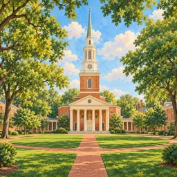 Wake Forest University stamp
