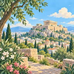 Athens stamp