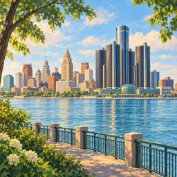 Detroit stamp