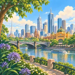 Melbourne stamp
