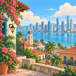 Panama City stamp