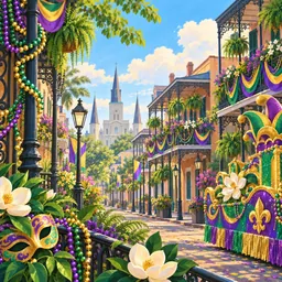 Mardi Gras in New Orleans stamp