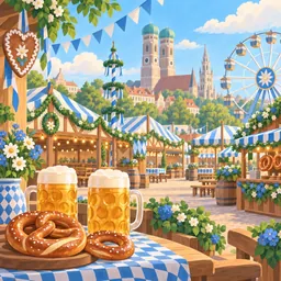 Oktoberfest in Munich stamp