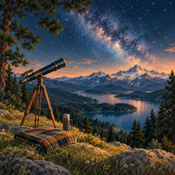 Stargazing stamp