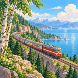Trans-Siberian Railway stamp