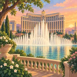 Bellagio Fountains stamp