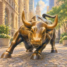 Charging Bull stamp