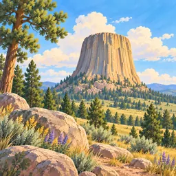 Devils Tower stamp