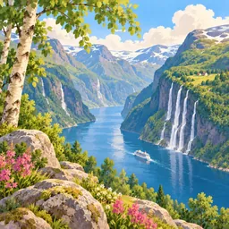 Geirangerfjord stamp
