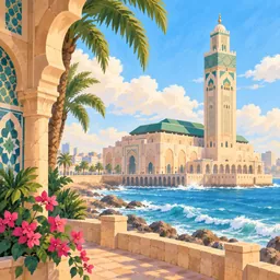 Hassan II Mosque stamp