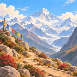Himalayas stamp