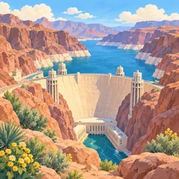 Hoover Dam stamp