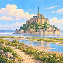 Mont-Saint-Michel stamp