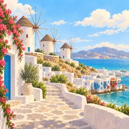 Mykonos stamp