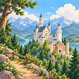 Neuschwanstein Castle stamp