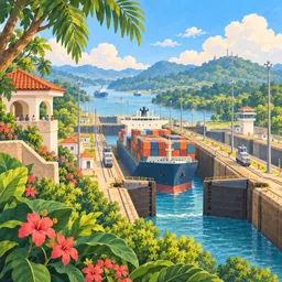 Panama Canal stamp