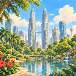 Petronas Towers stamp