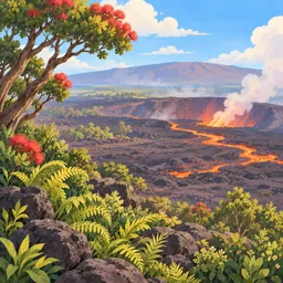 Hawaiʻi Volcanoes stamp