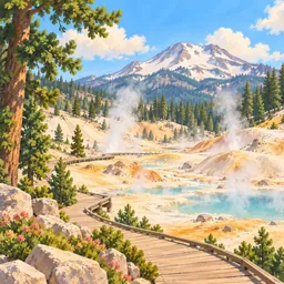Lassen Volcanic stamp