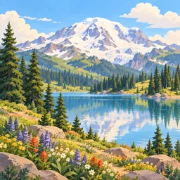 Mount Rainier stamp