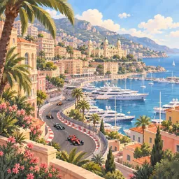 Circuit de Monaco stamp