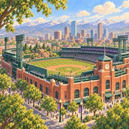 Coors Field stamp