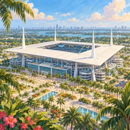 Hard Rock Stadium stamp