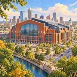 Lucas Oil Stadium stamp