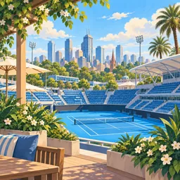 Melbourne Park stamp