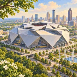 Mercedes-Benz Stadium stamp