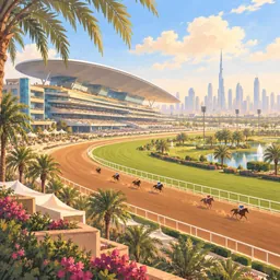 Meydan Racecourse stamp