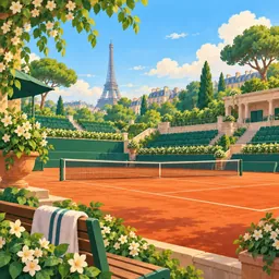 Stade Roland-Garros stamp