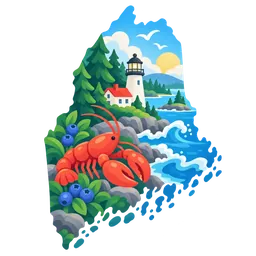 Maine stamp