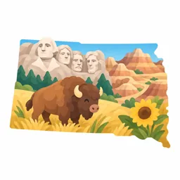 South Dakota stamp